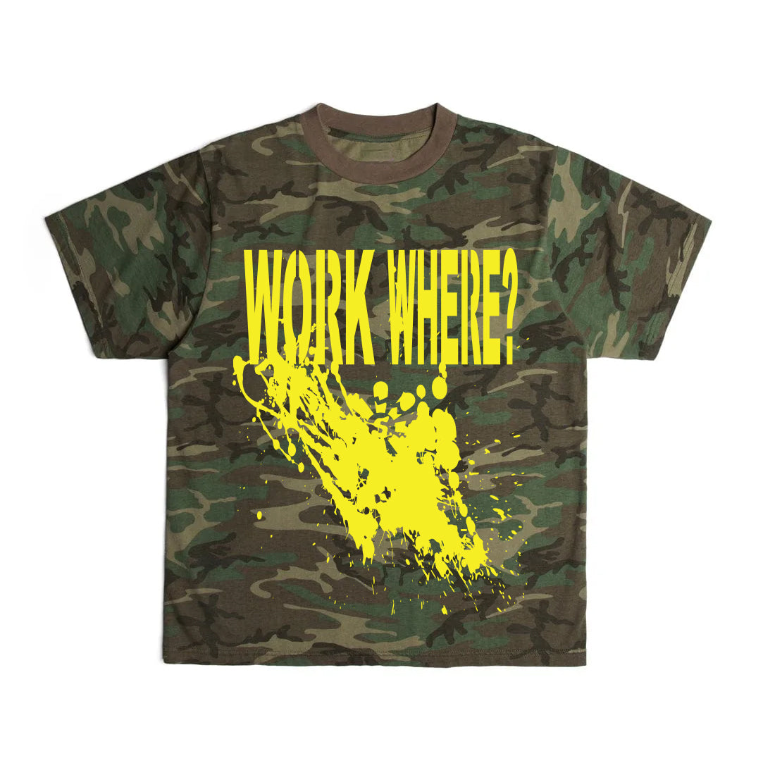 WORK WHERE CAMO TEE