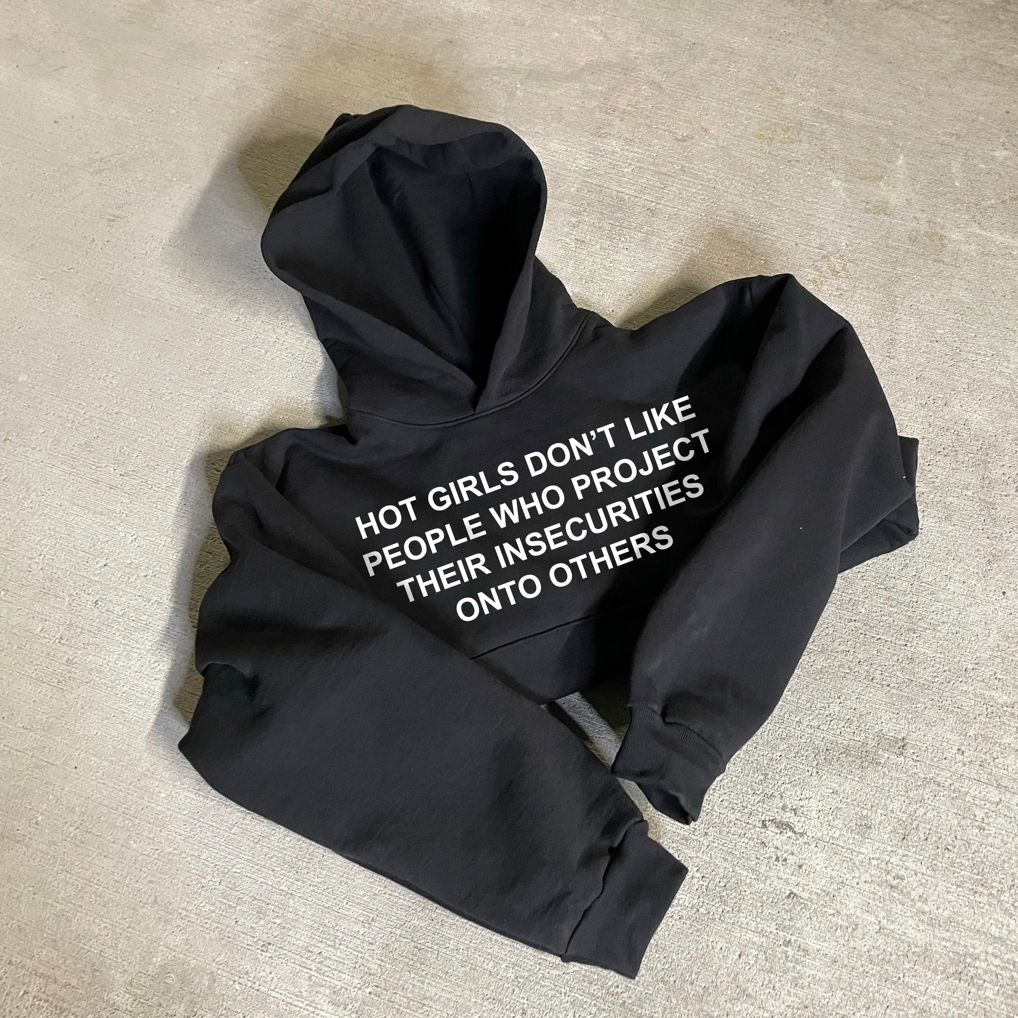 DON'T PROJECT CROPPED HOODIE